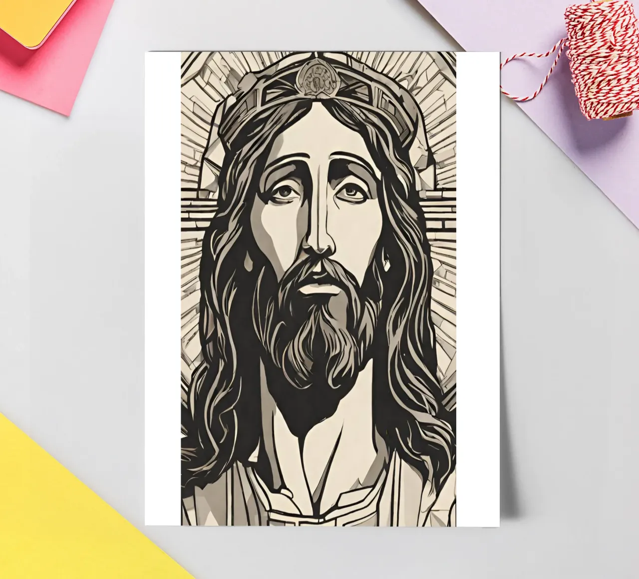 jesus 2 sticker sheet by Rezh creations