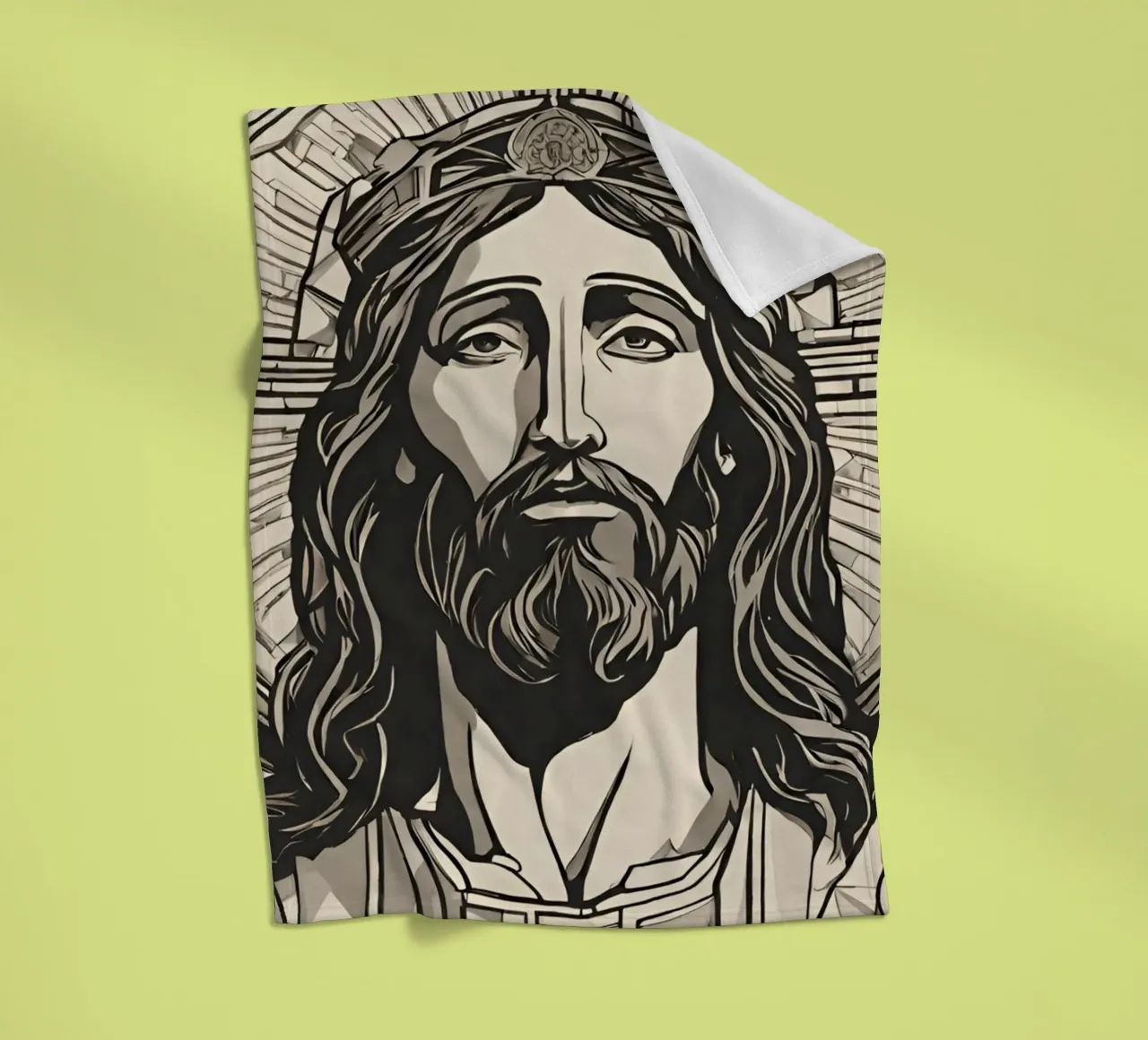 jesus 2 fleece blanket by Rezh creations