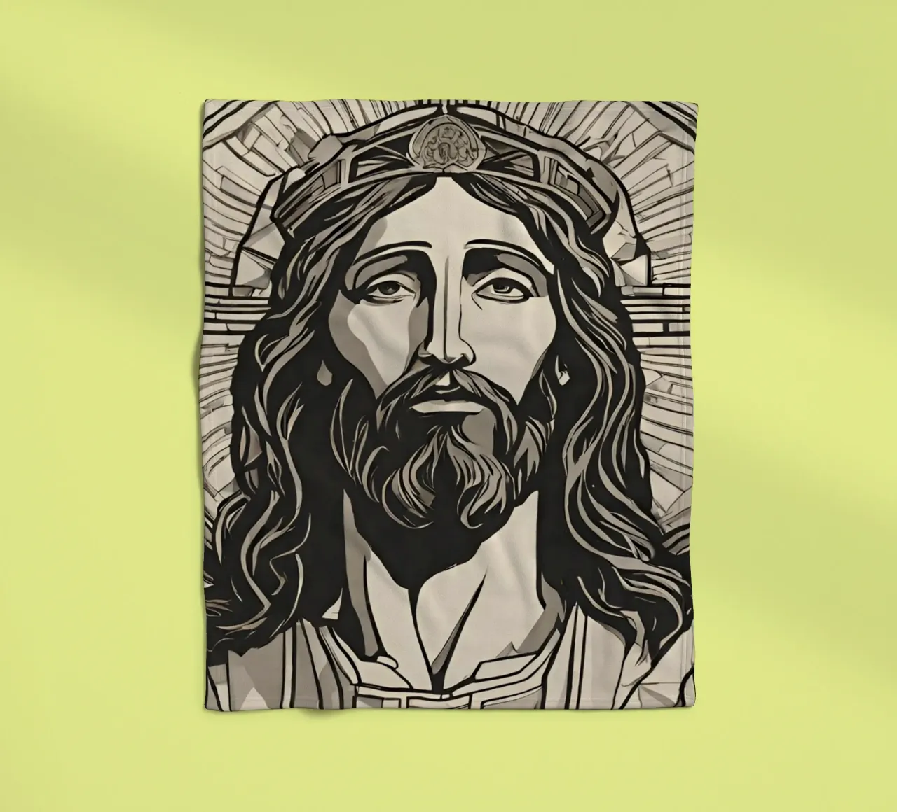 jesus 2 fleece blanket by Rezh creations