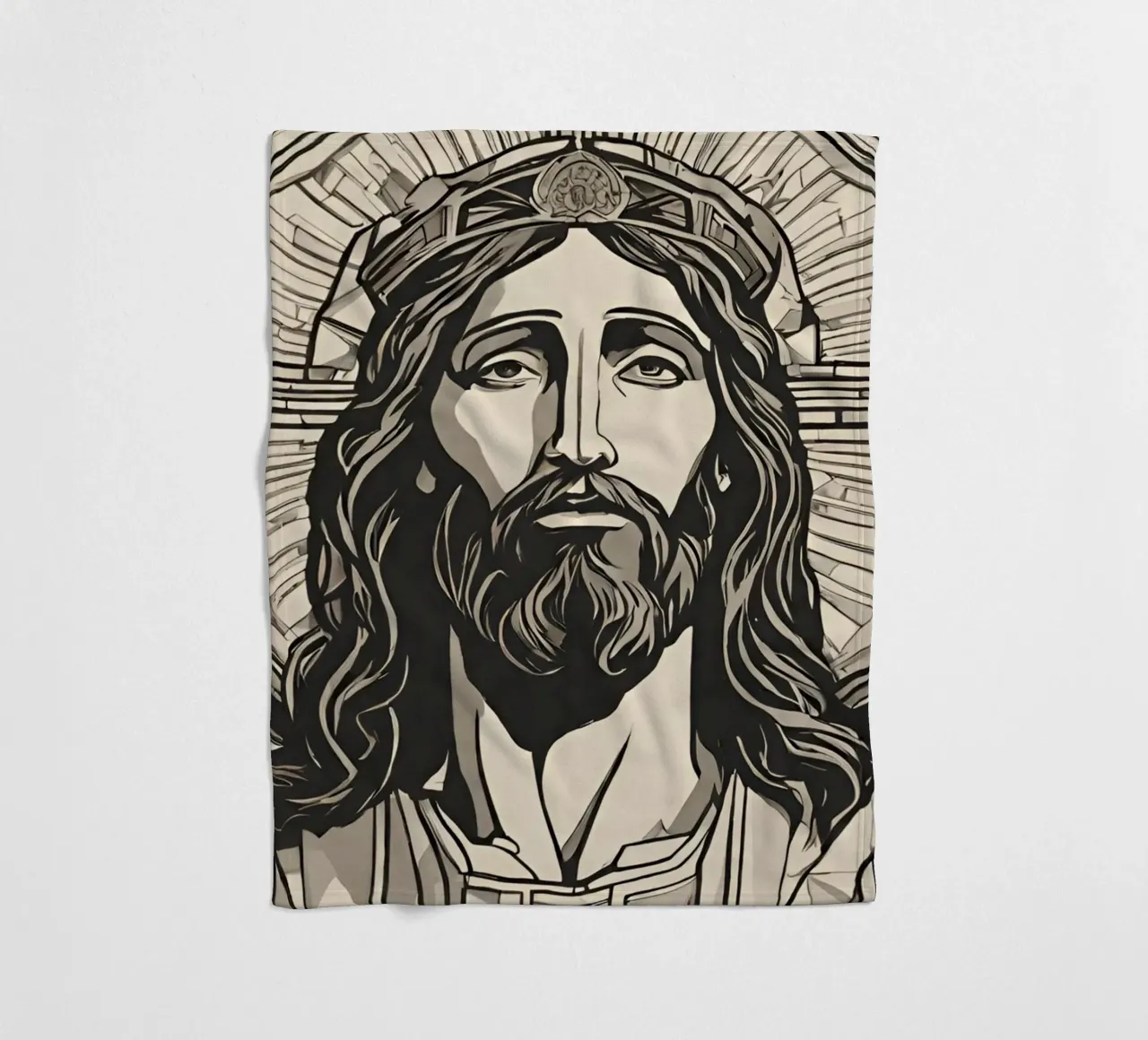 jesus 2 fleece blanket by Rezh creations