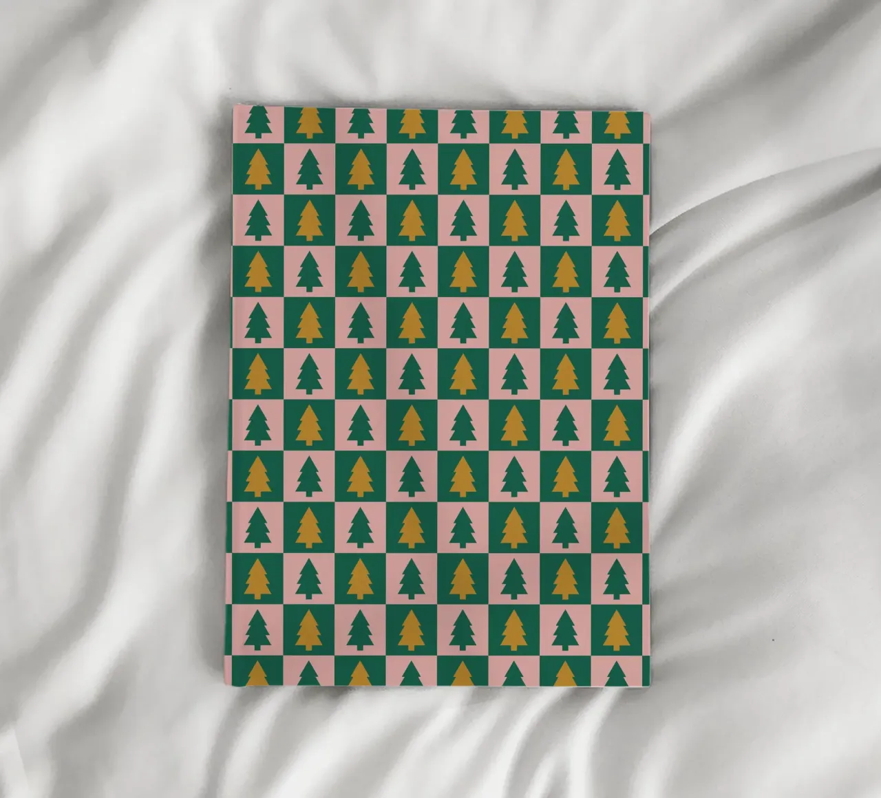 Christmas trees checkerboard notebook by lilisunivers