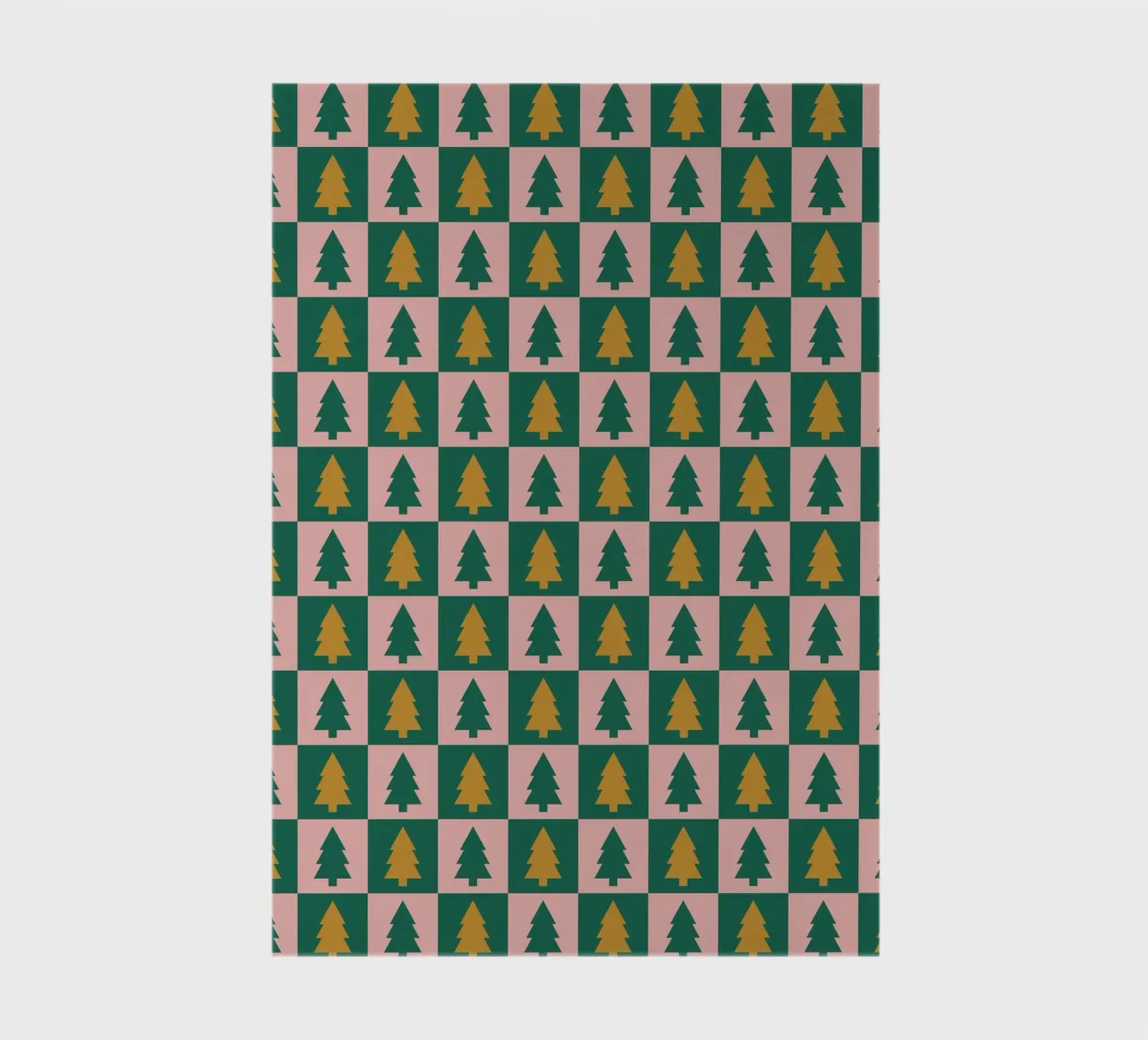 Christmas trees checkerboard notebook by lilisunivers