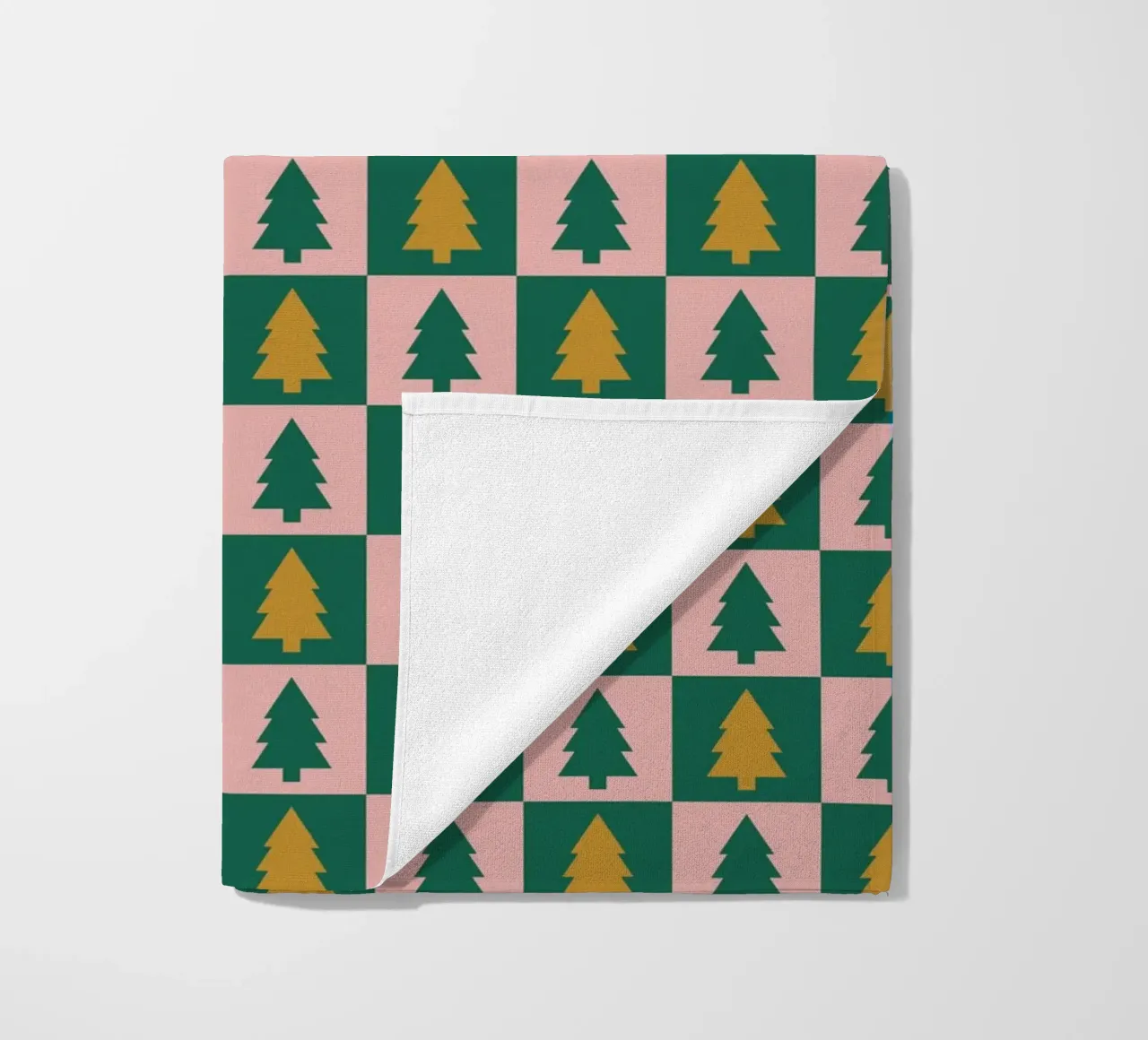 Alberi di Natale a scacchiera telo mare da lilisunivers