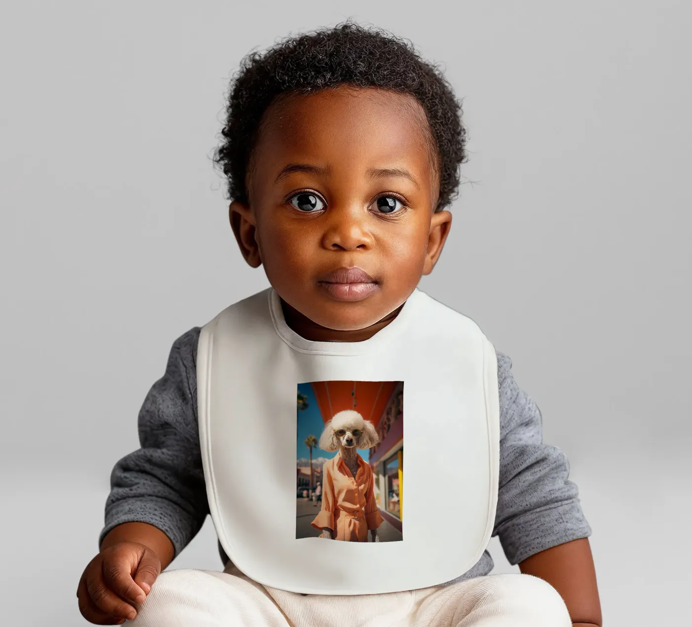 Isabelle baby bib by Affiches Chien Originales – Dogland