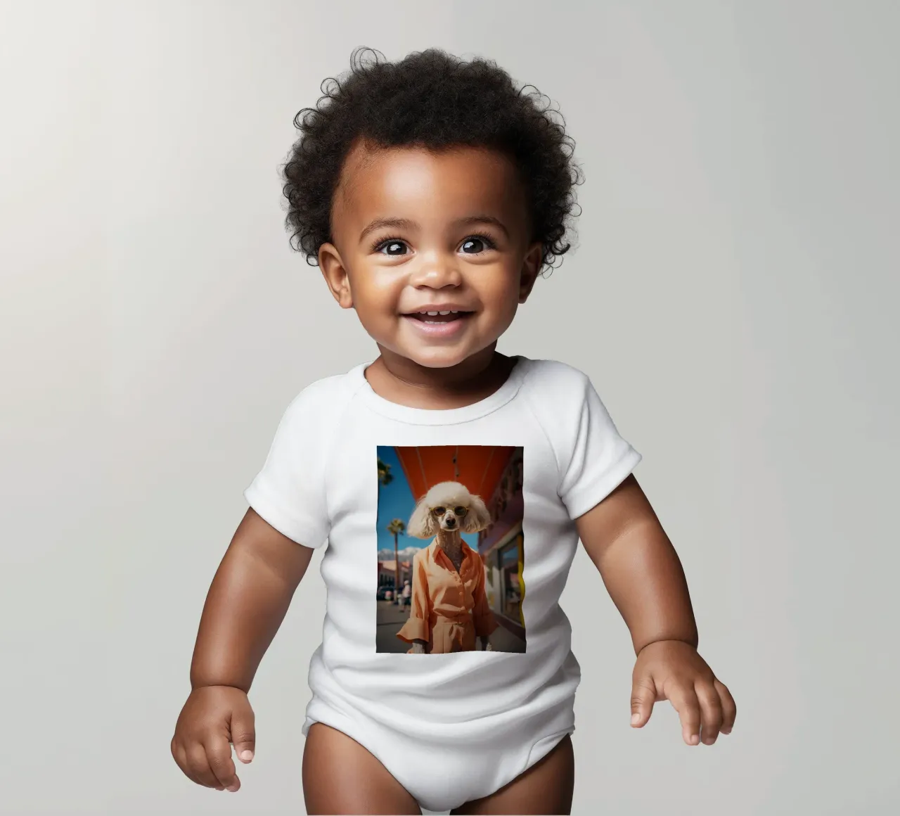 Isabelle body neonato maniche corte da Affiches Chien Originales – Dogland