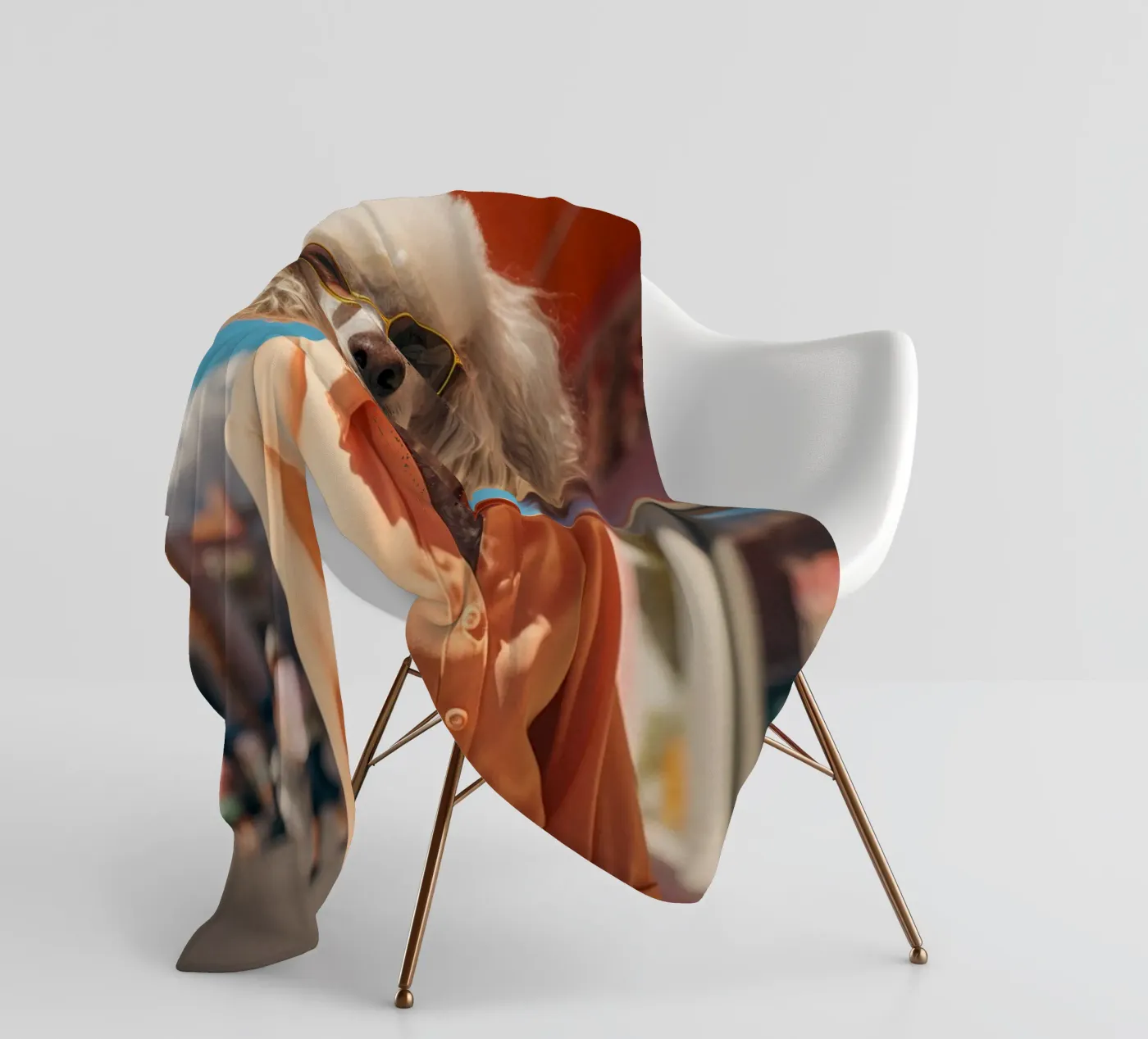 Isabelle fleece blanket by Affiches Chien Originales – Dogland