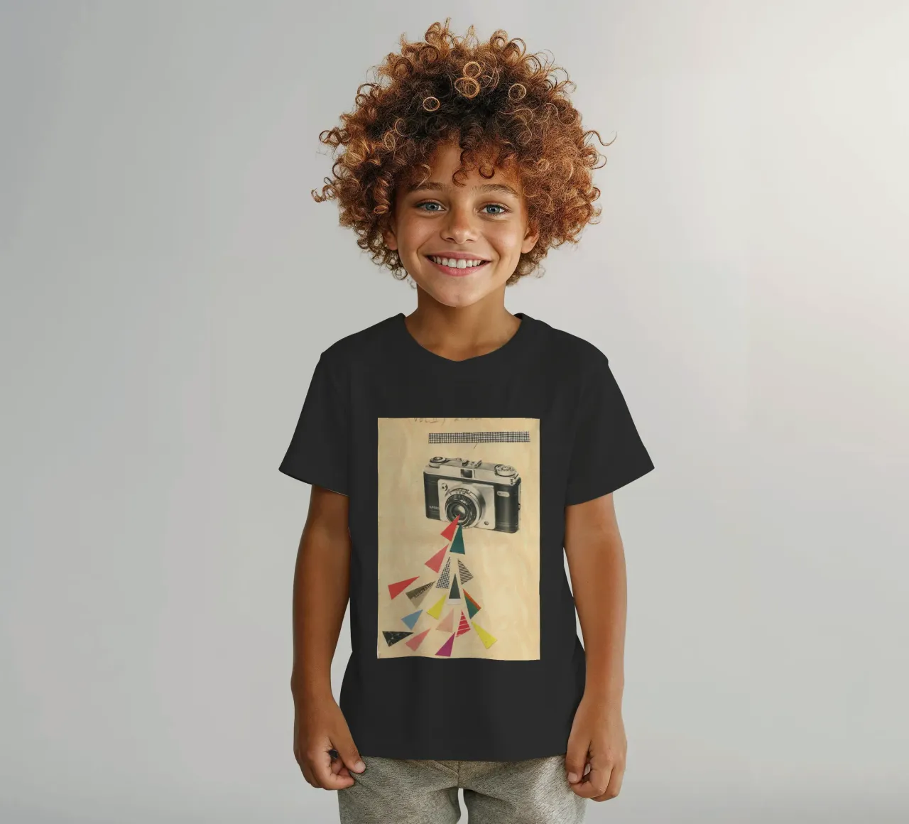 Snaps kids t-shirt by Cassia Beck Collage