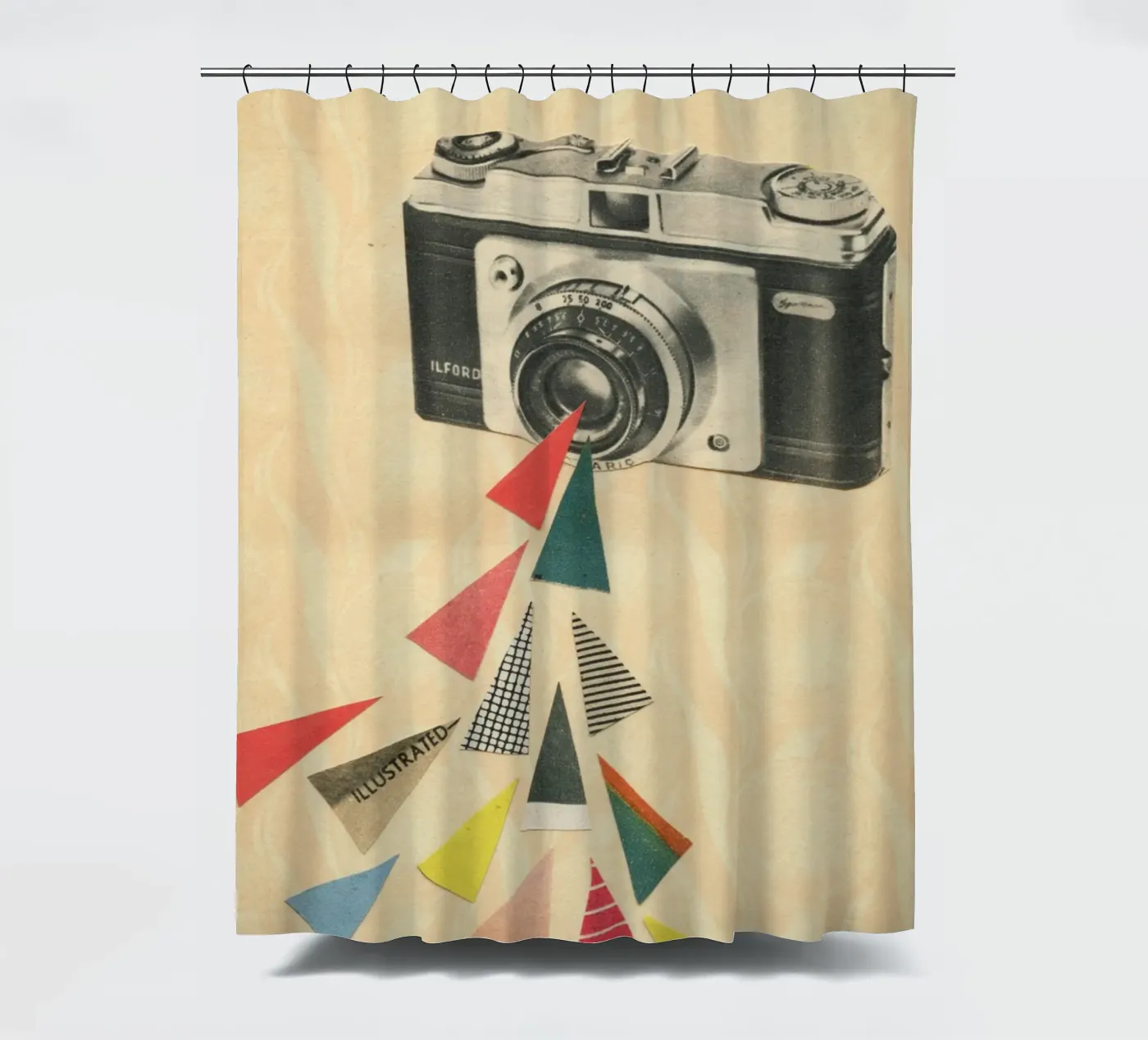 Snaps douchegordijn van Cassia Beck Collage