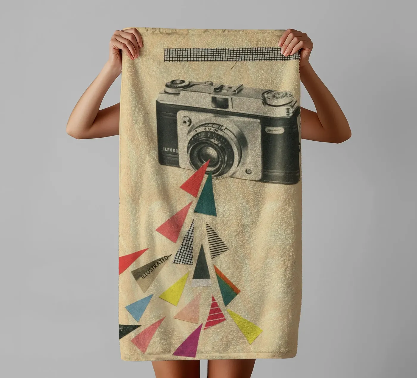 Snaps towel by Cassia Beck Collage