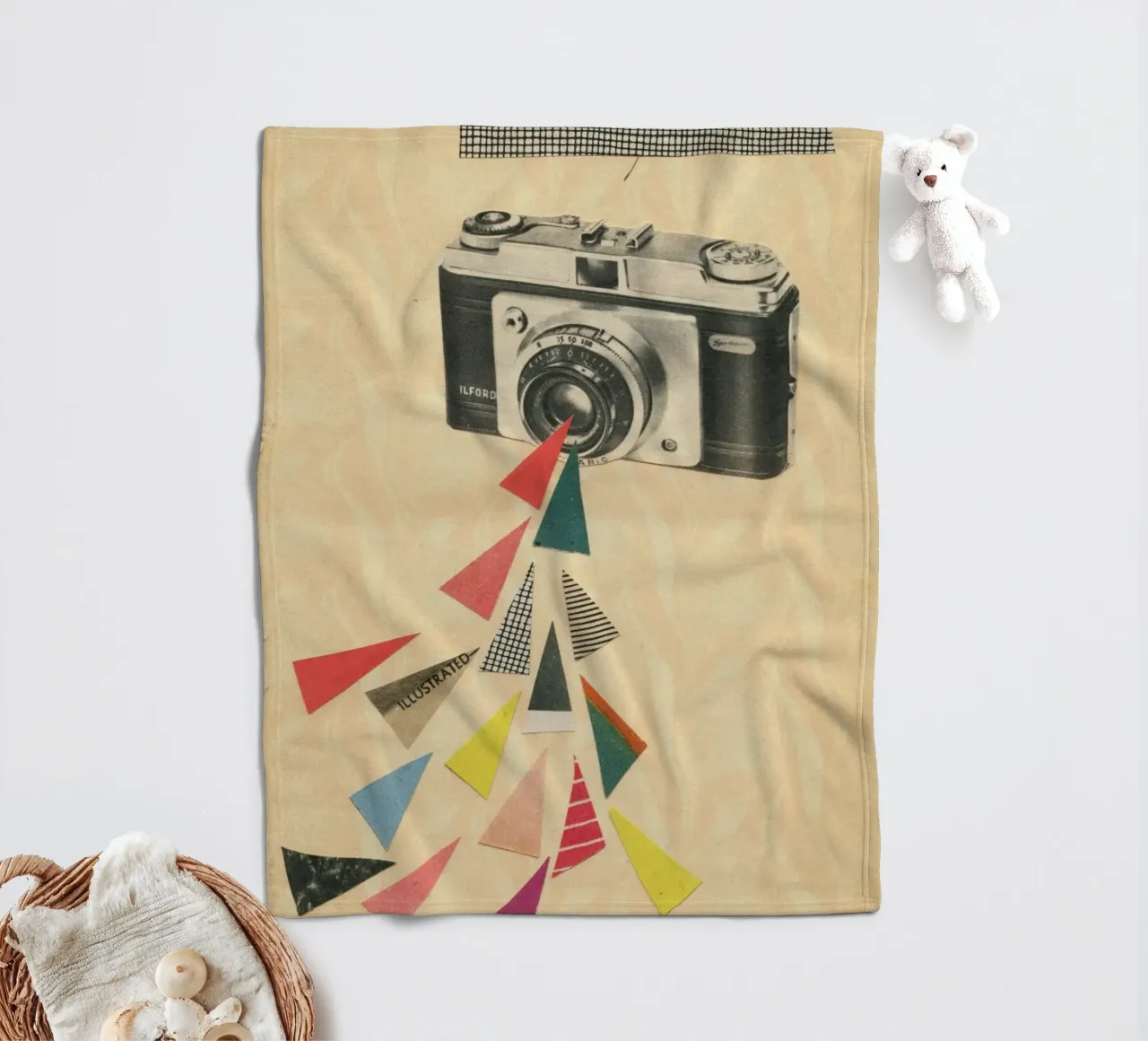 Snaps fleecedeken van Cassia Beck Collage