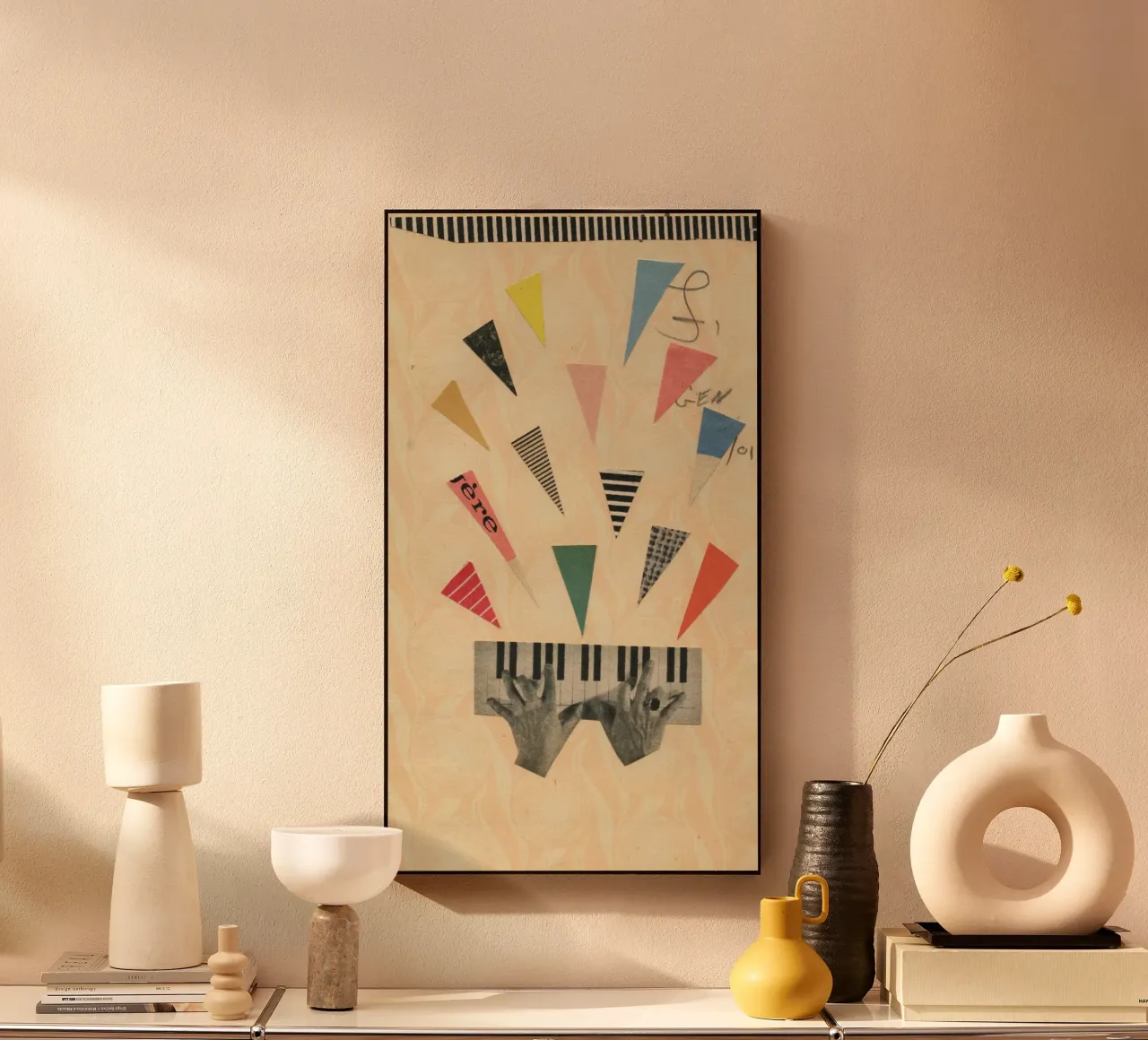 Jazz acrylic glass by Cassia Beck Collage