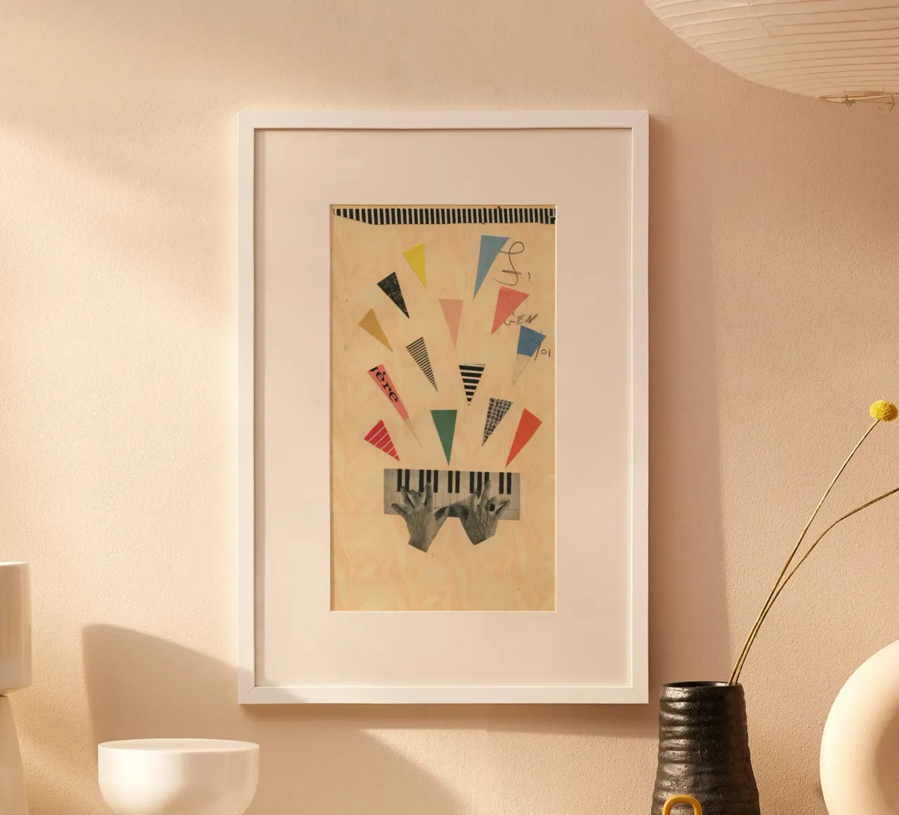 Jazz poster con telaio in legno da Cassia Beck Collage