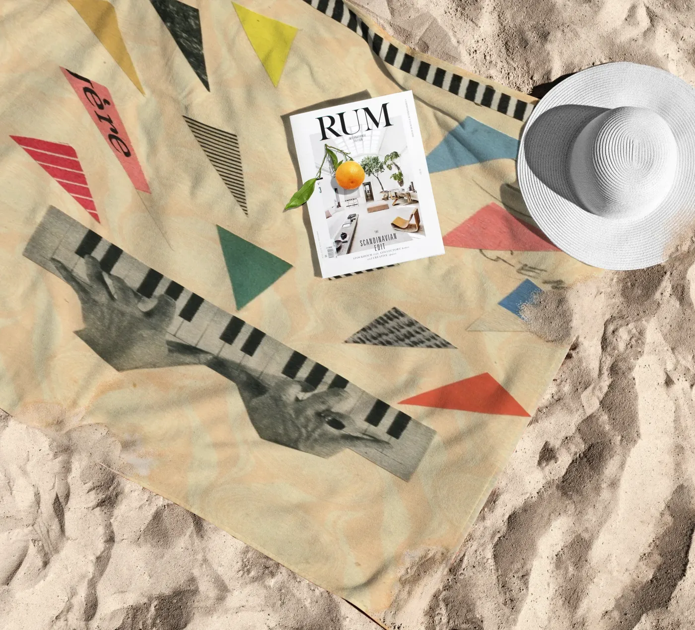 Jazz serviette de plage de Cassia Beck Collage