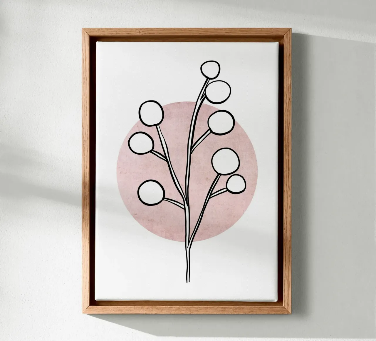 Rose Twig I tela con Cornice a cassetta da BAINAI
