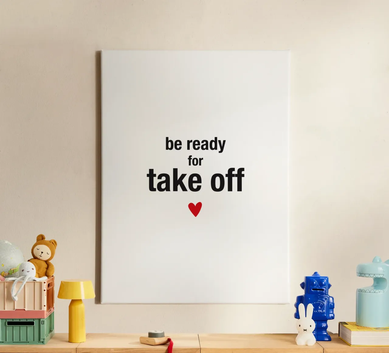 be ready for take off tela con Cornice a cassetta da Meridian Design