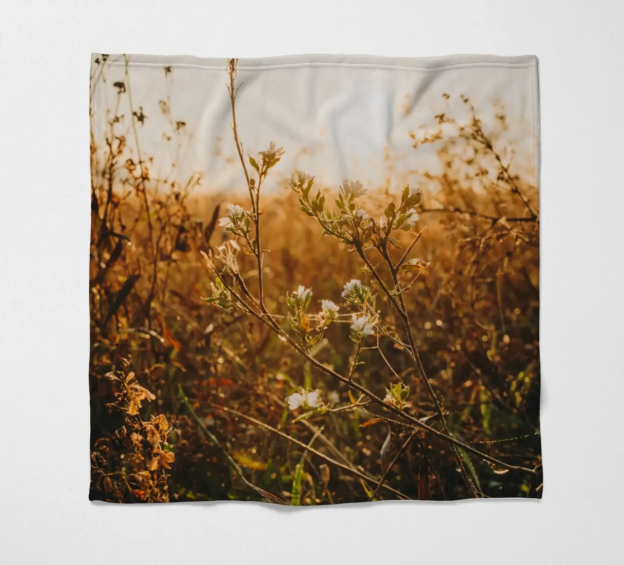 Atmosfera mattutina - erbe e piante al sorgere del sole coperta in pile da Bold and Retro