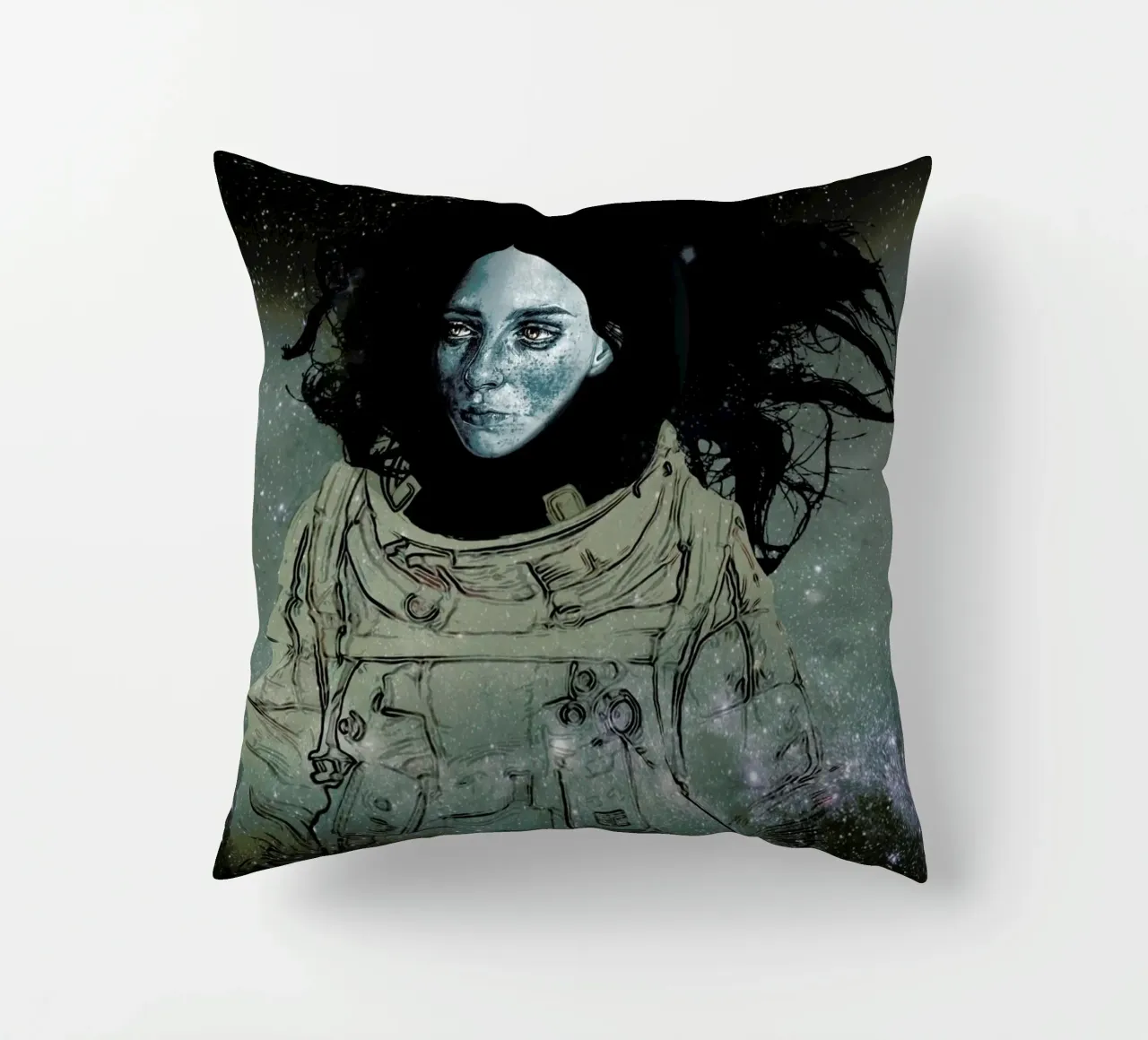 Astronaut 1 cuscino da Agnes KR Patience