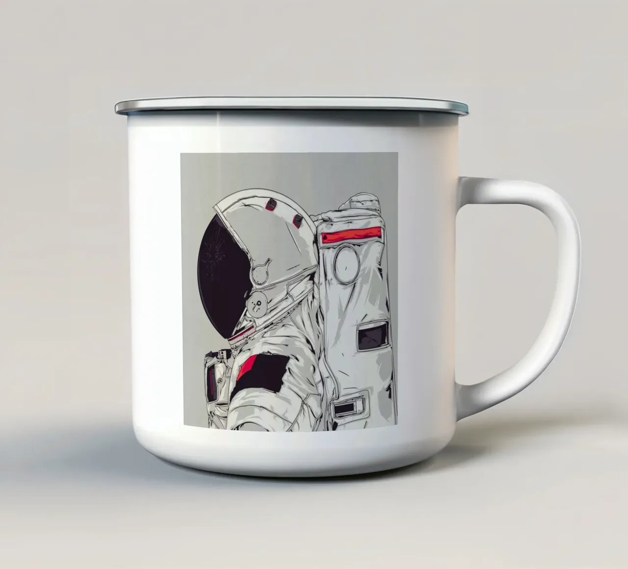 DIO È UN ASTRONAUTA tazza in smalto da Cranio Dsgn