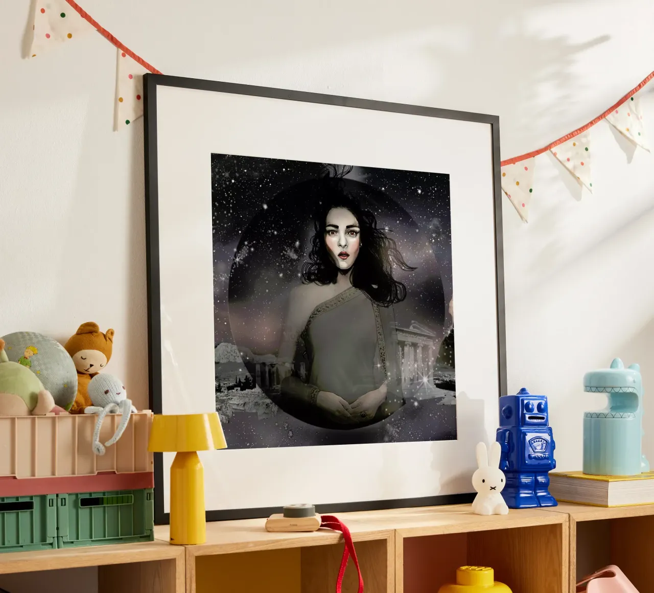 Demetria poster con telaio in legno da Agnes KR Patience