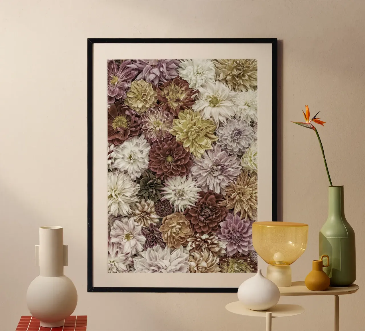 Soft Elegance in Bloom - Dalias en colores pastel hahnemühle de Curious Collections by Marielle Leenders