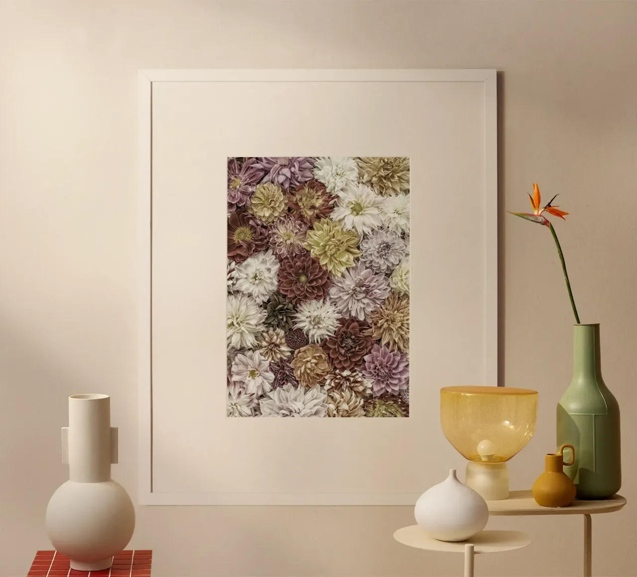 Soft Elegance in Bloom - Dalias en colores pastel hahnemühle de Curious Collections by Marielle Leenders