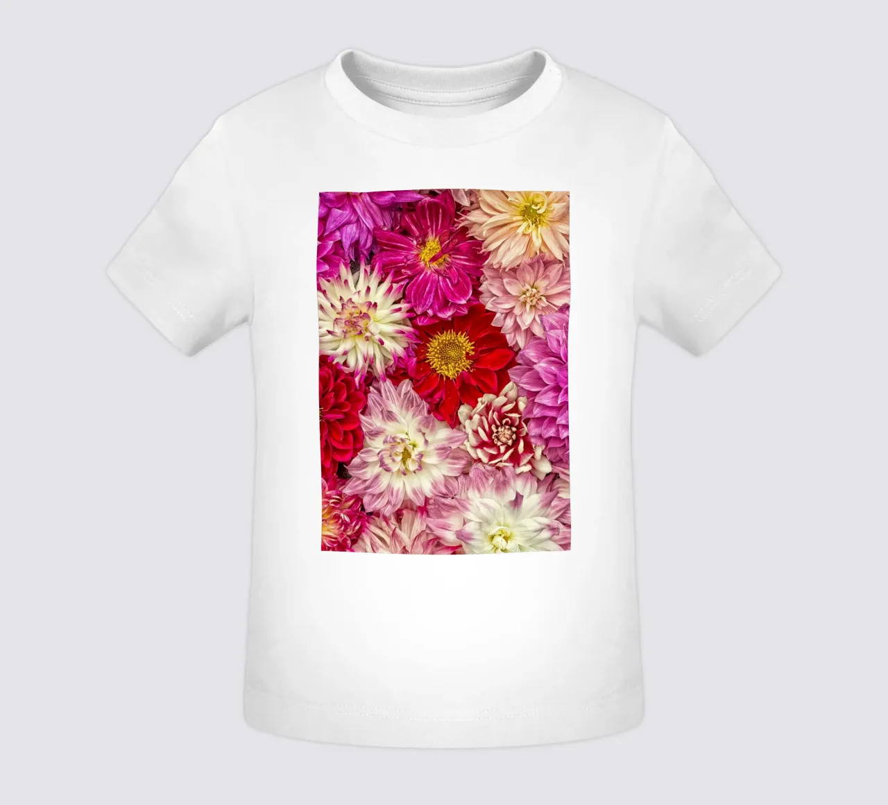 Perfección rosa - Dalias de color rosa intenso camiseta de bebé de Curious Collections by Marielle Leenders