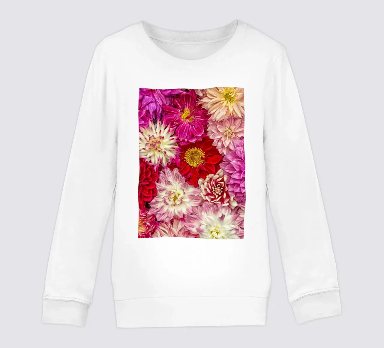 Perfección rosa - Dalias de color rosa intenso sudadera para niño de Curious Collections by Marielle Leenders