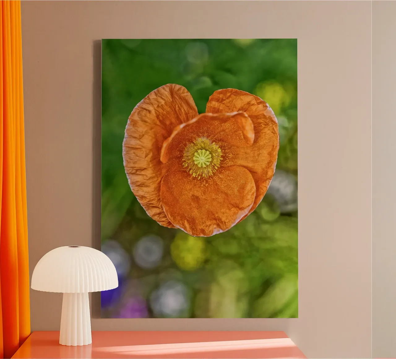Love in Bloom – Heart-Shaped Red Poppy canvas by Curious Collections by Marielle Leenders