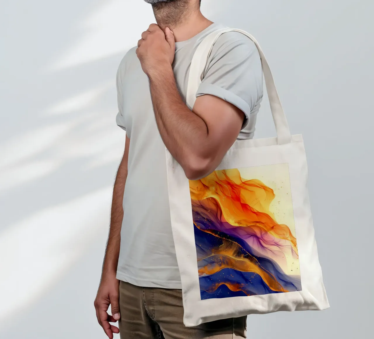 Colori vivaci e linee fluide borsa in juta da Justyna Jaszke JBJart