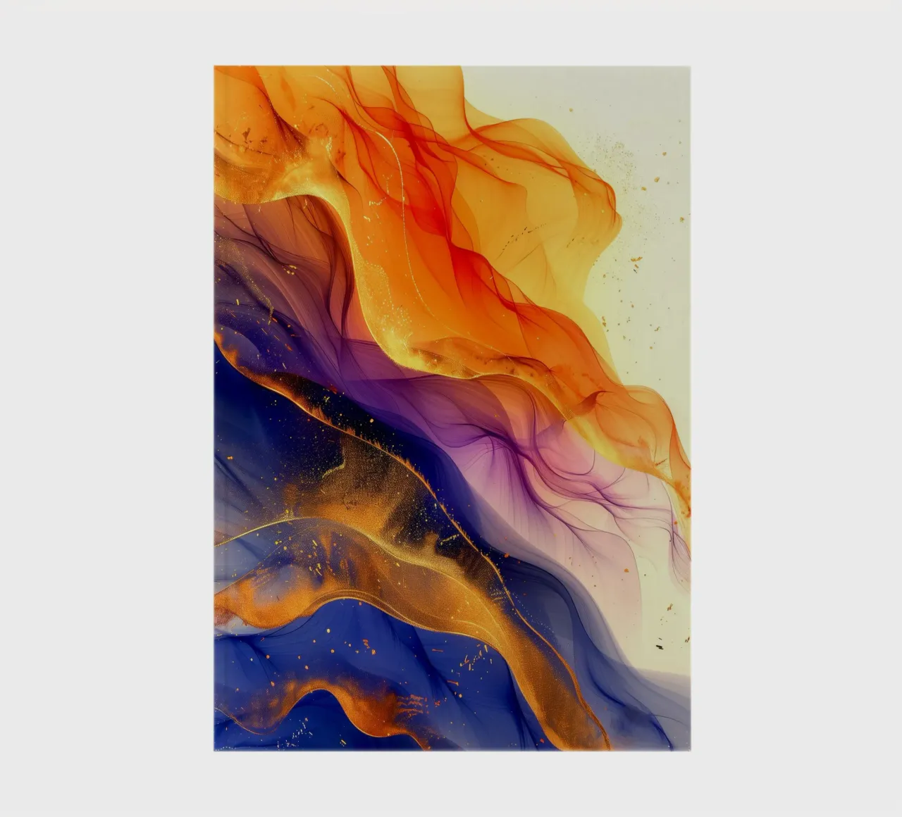 Vivid colors flowing lines art notebook by Justyna Jaszke JBJart