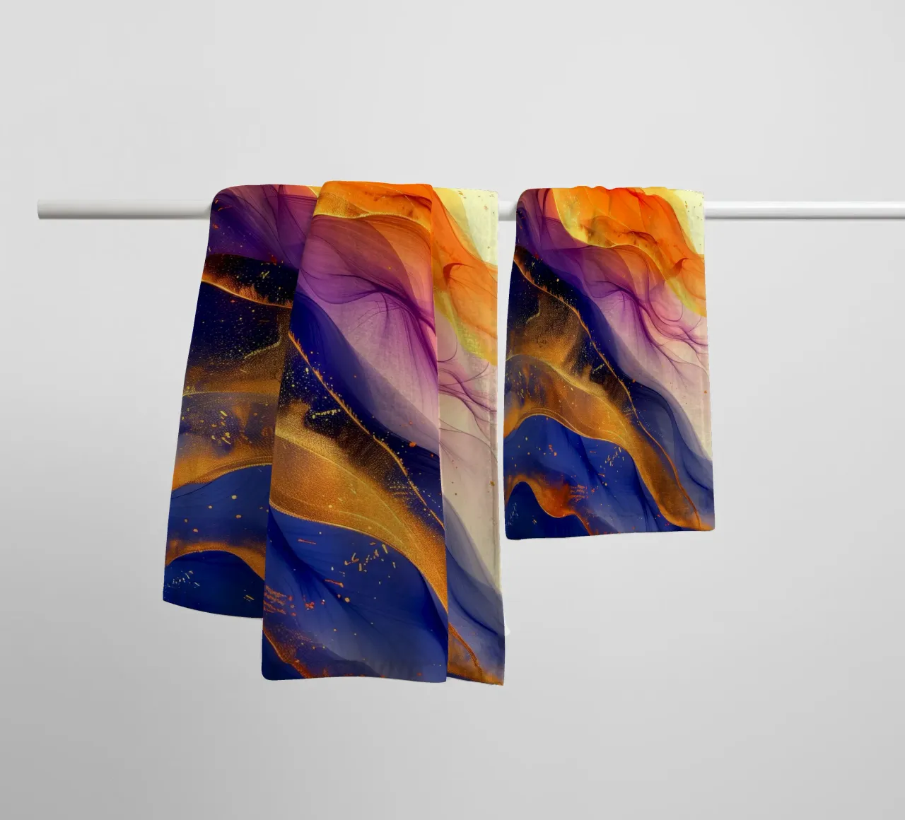 Colori vivaci e linee fluide asciugamano da bagno da Justyna Jaszke JBJart