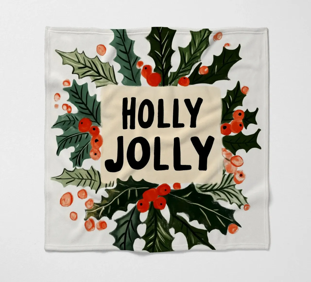 Holly Jolly No 4 coperta in pile da treechild