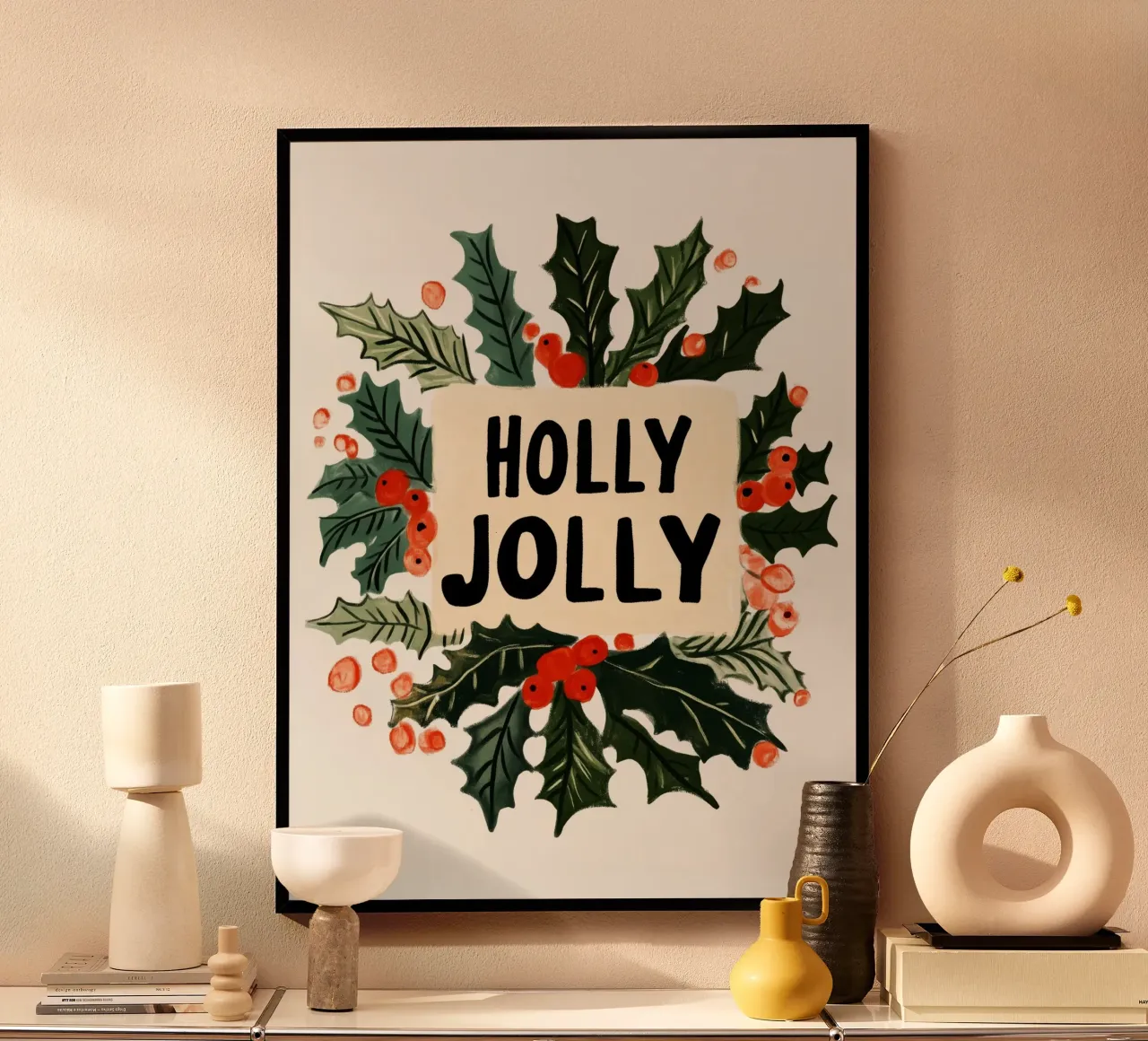 Holly Jolly No 4 carta hahnemühle da treechild