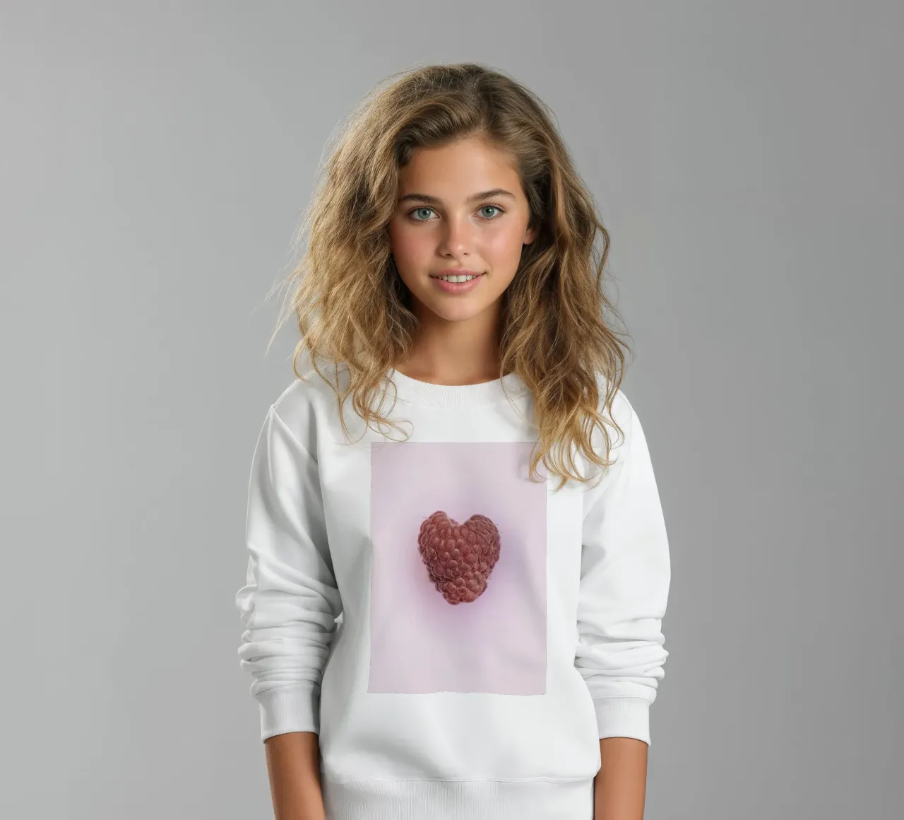 Un dolce simbolo d'amore - Lampone a forma di cuore felpa bambino da Curious Collections by Marielle Leenders
