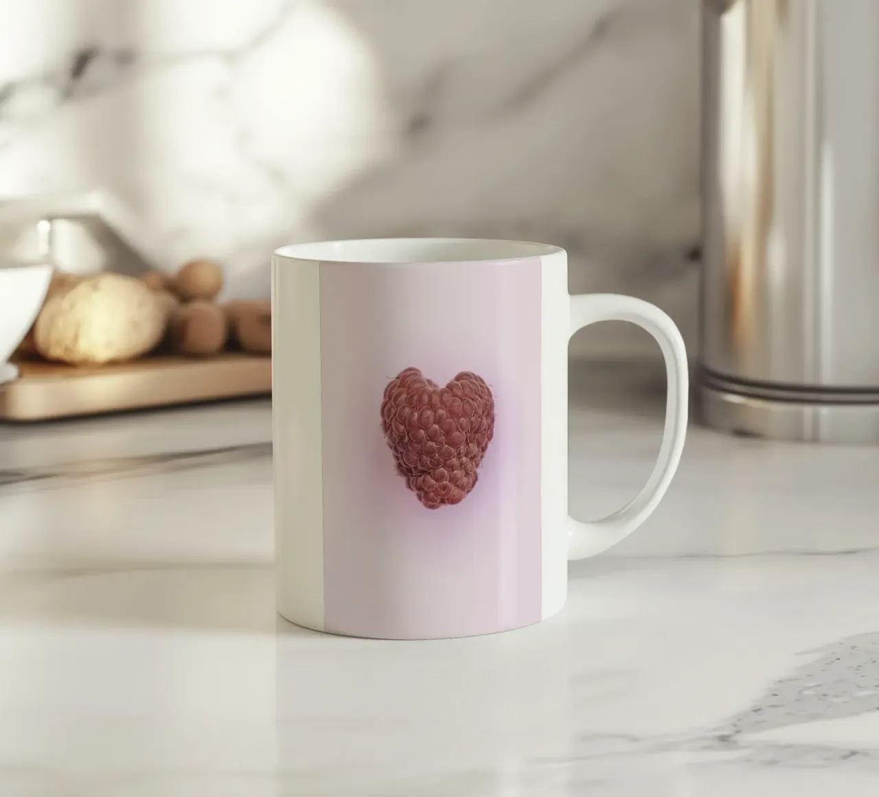 Un dolce simbolo d'amore - Lampone a forma di cuore tazza in ceramica da Curious Collections by Marielle Leenders