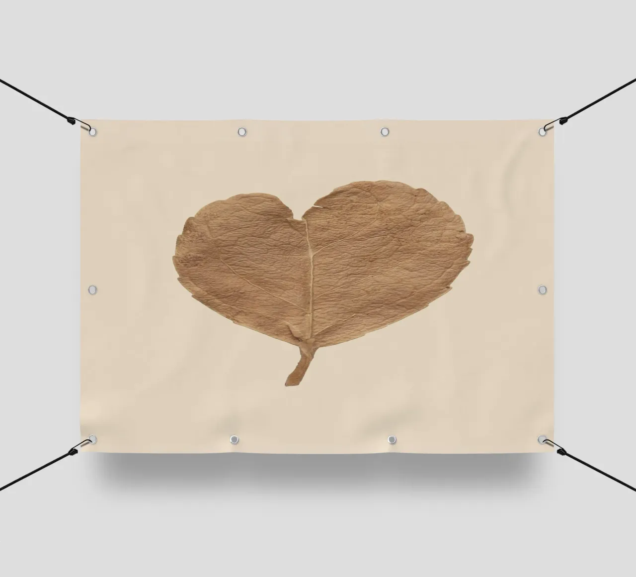 Amore duraturo - Foglie secche a forma di cuore telo in pvc da Curious Collections by Marielle Leenders