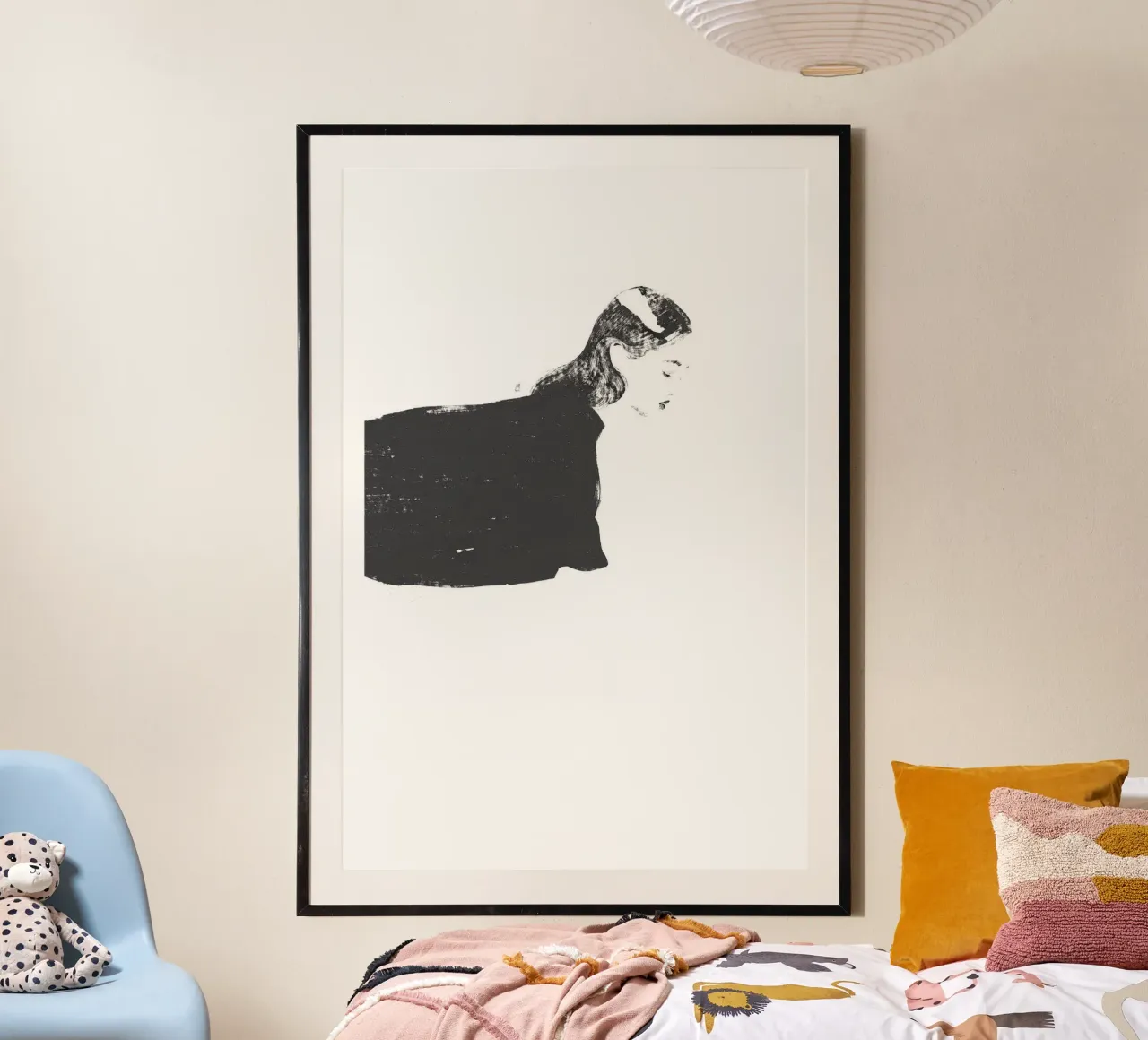 Untitled (Female Portrait IV) poster with plastic frame by Manuel Rebollo