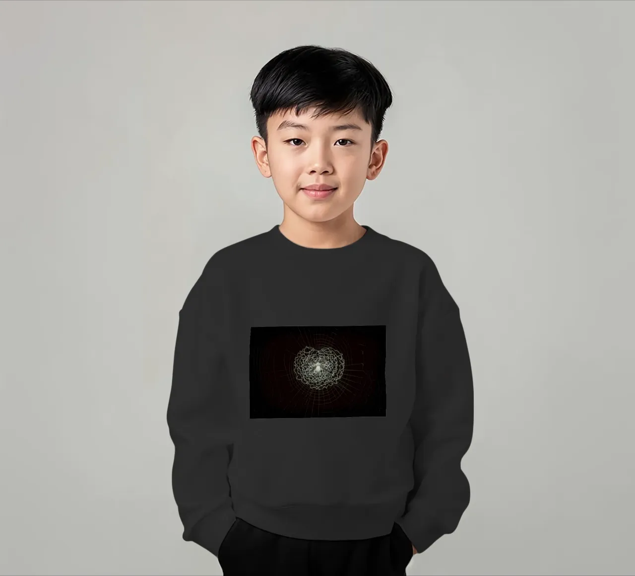 Ein Netz der Liebe - Die Spinne webt das Netz der Liebe Kinder Sweatshirt von Curious Collections by Marielle Leenders