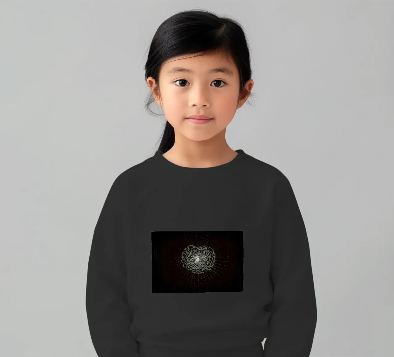 Ein Netz der Liebe - Die Spinne webt das Netz der Liebe Kinder Sweatshirt von Curious Collections by Marielle Leenders
