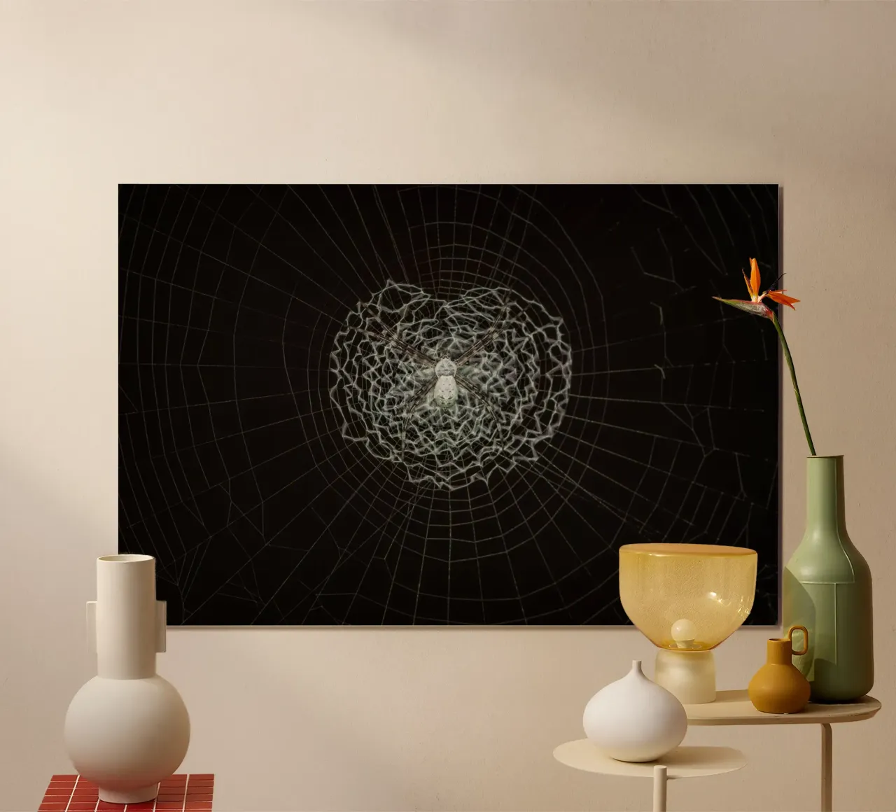 Ein Netz der Liebe - Die Spinne webt das Netz der Liebe Poster von Curious Collections by Marielle Leenders
