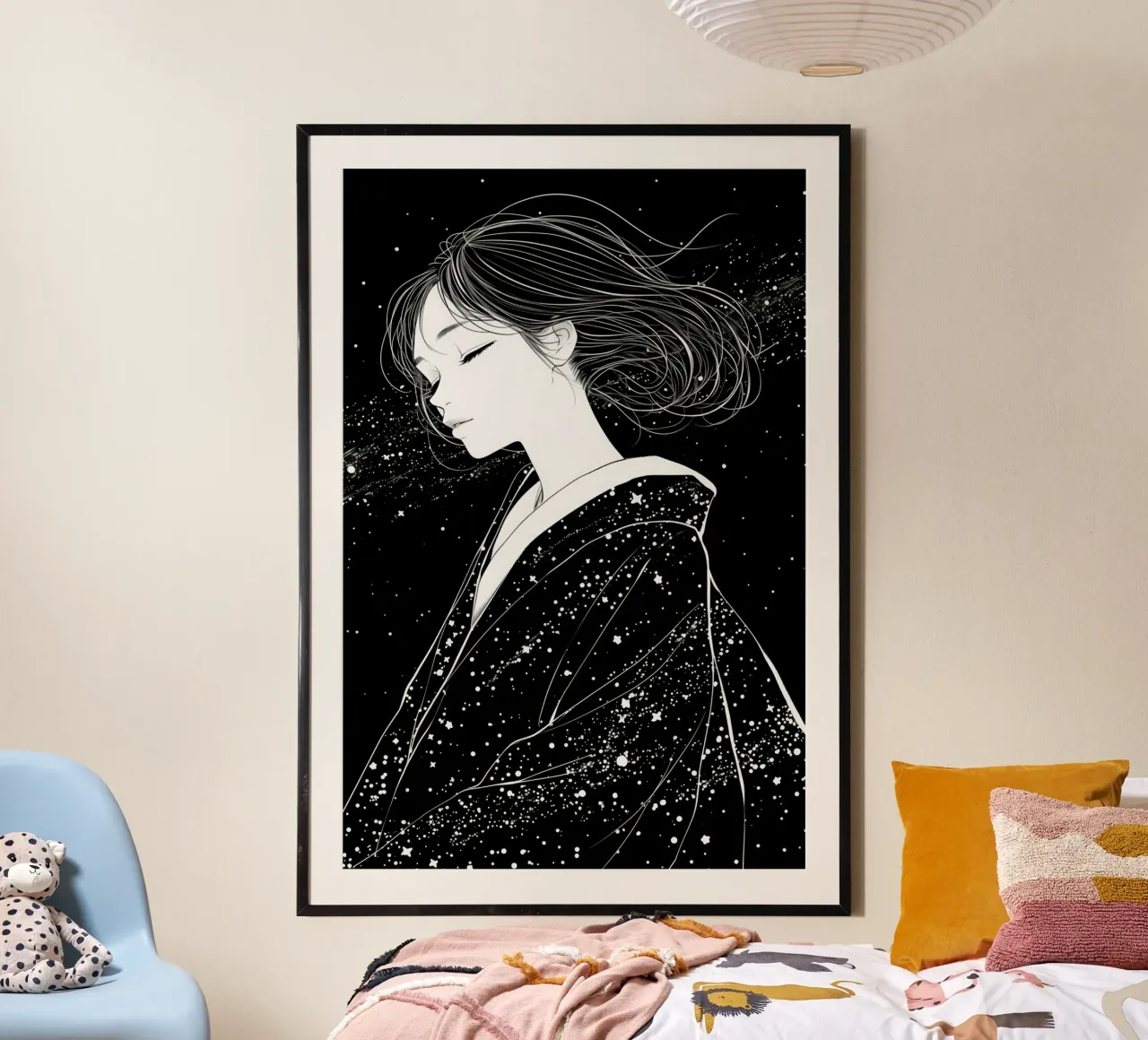 Tu sei più bella di mille stelle poster con telaio in plastica da Autofocus