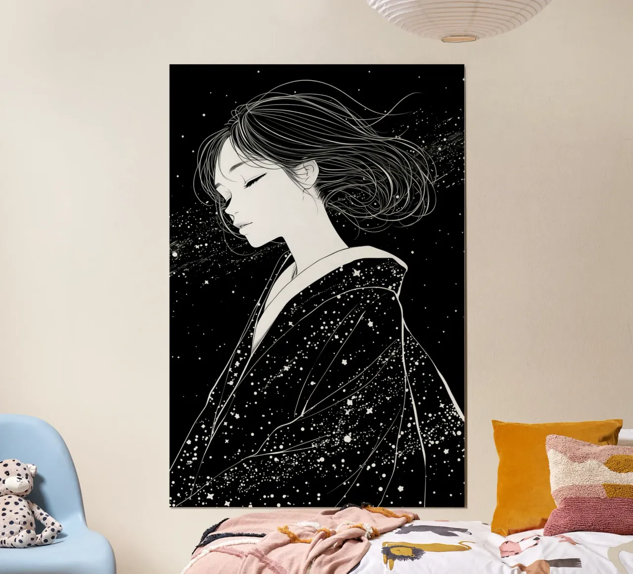 Tu sei più bella di mille stelle poster con telaio in plastica da Autofocus