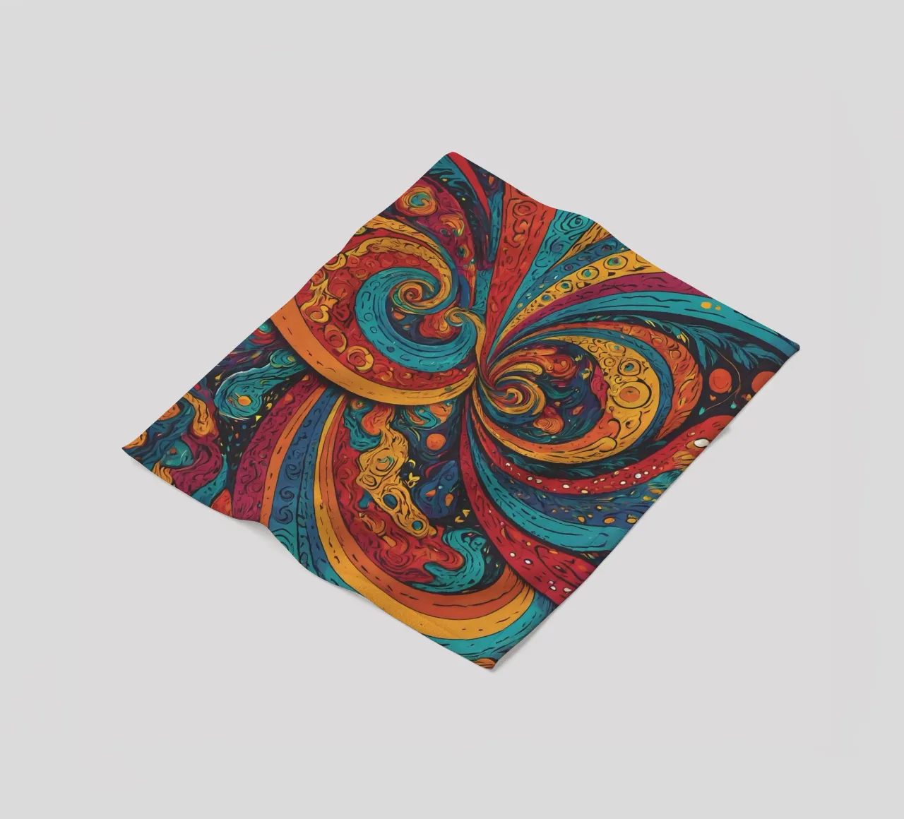 Psychedelic Pattern fleece blanket by Charnwood Prints