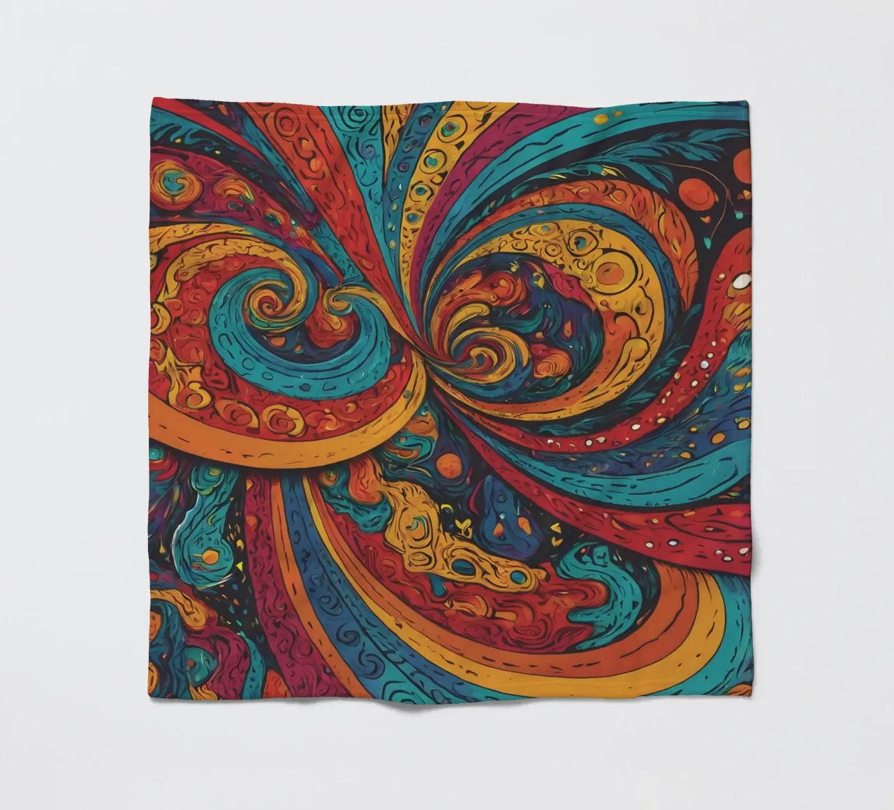 Psychedelic Pattern fleece blanket by Charnwood Prints