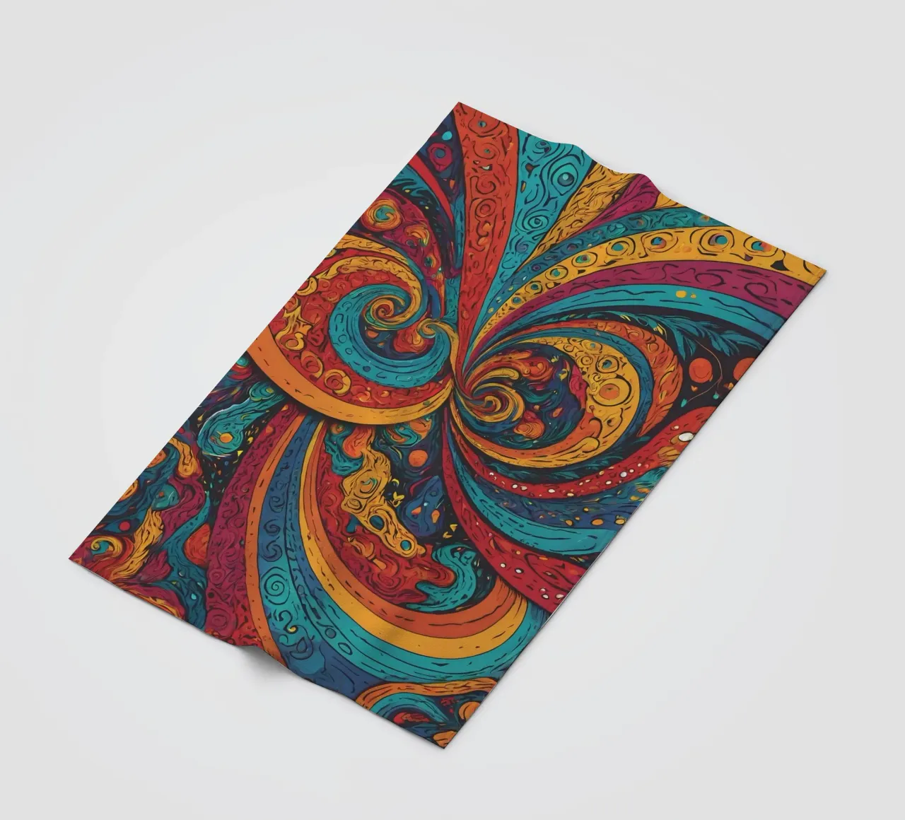 Psychedelic Pattern fleece blanket by Charnwood Prints
