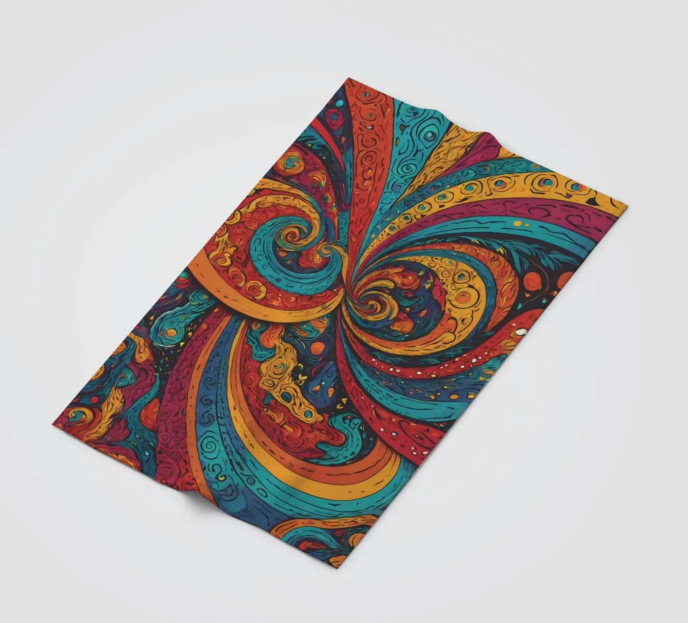 Psychedelic Pattern fleece blanket by Charnwood Prints