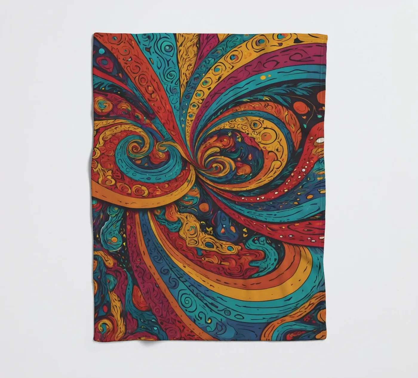 Psychedelic Pattern plaid polaire de Charnwood Prints