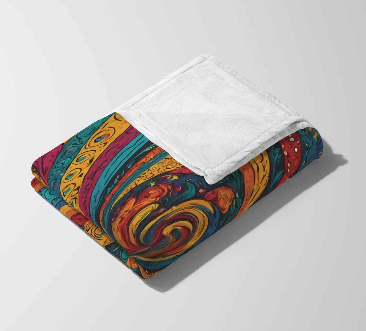 Psychedelic Pattern plaid polaire de Charnwood Prints