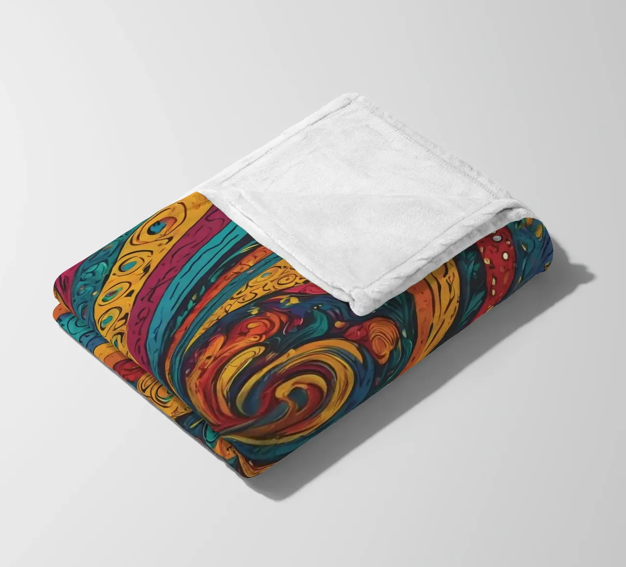 Psychedelic Pattern fleece blanket by Charnwood Prints