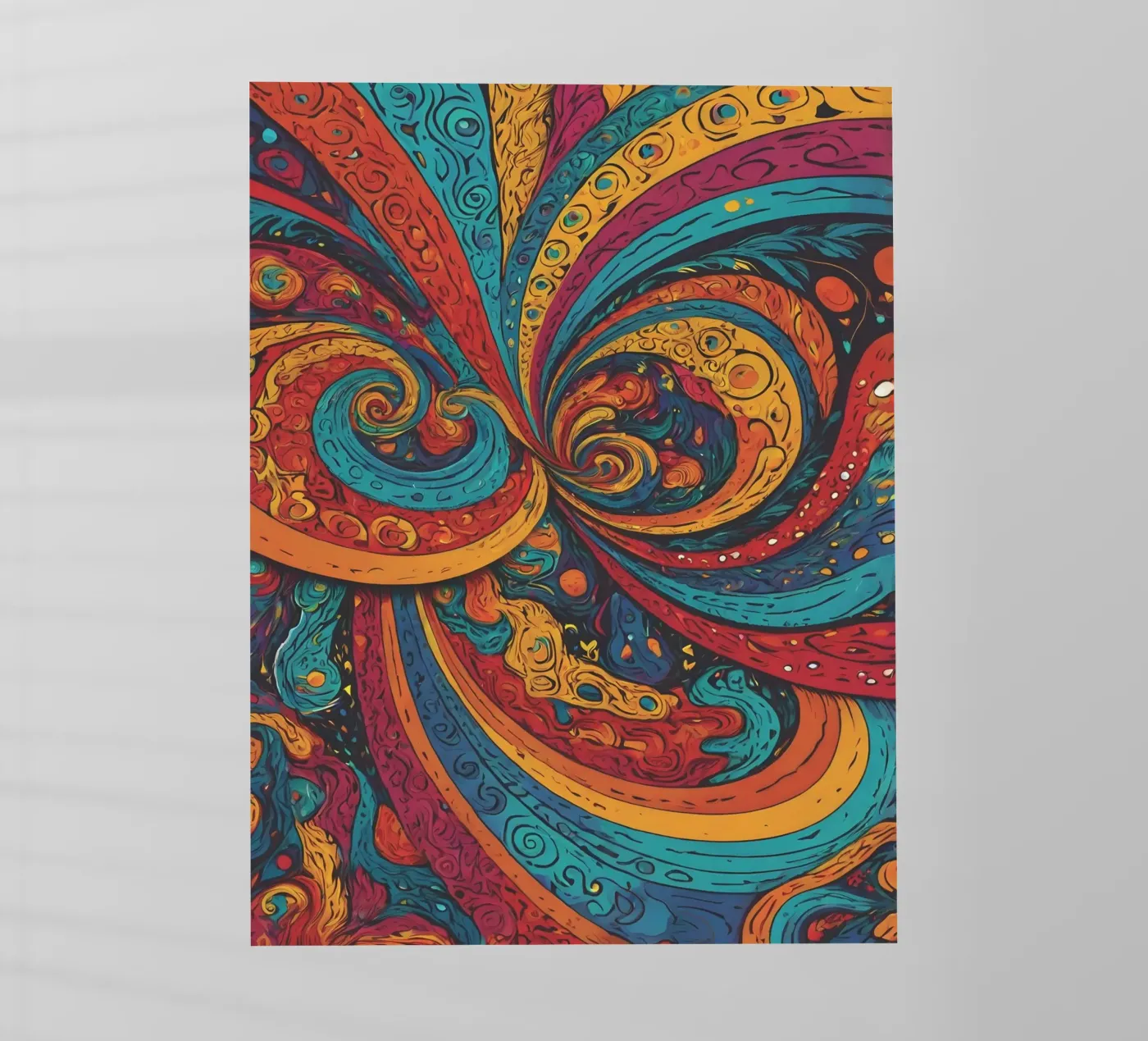 Psychedelic Pattern film rétro-éclairé de Charnwood Prints